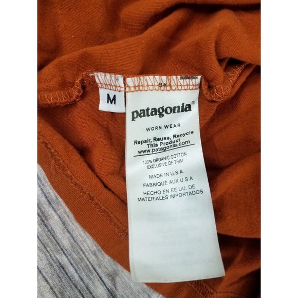 Patagonia California T-shirt Mens Size Medium Rust Orange Short Sleeve Slim Fit - Picture 9 of 11